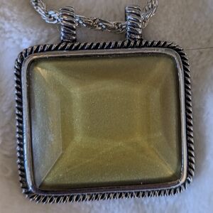 Square Olive Green Pendant